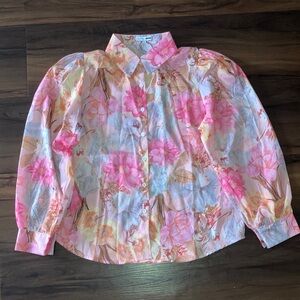 Floral Button-Up Blouse